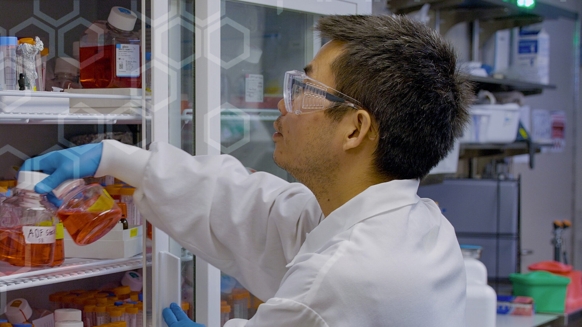 Scientist working in lab