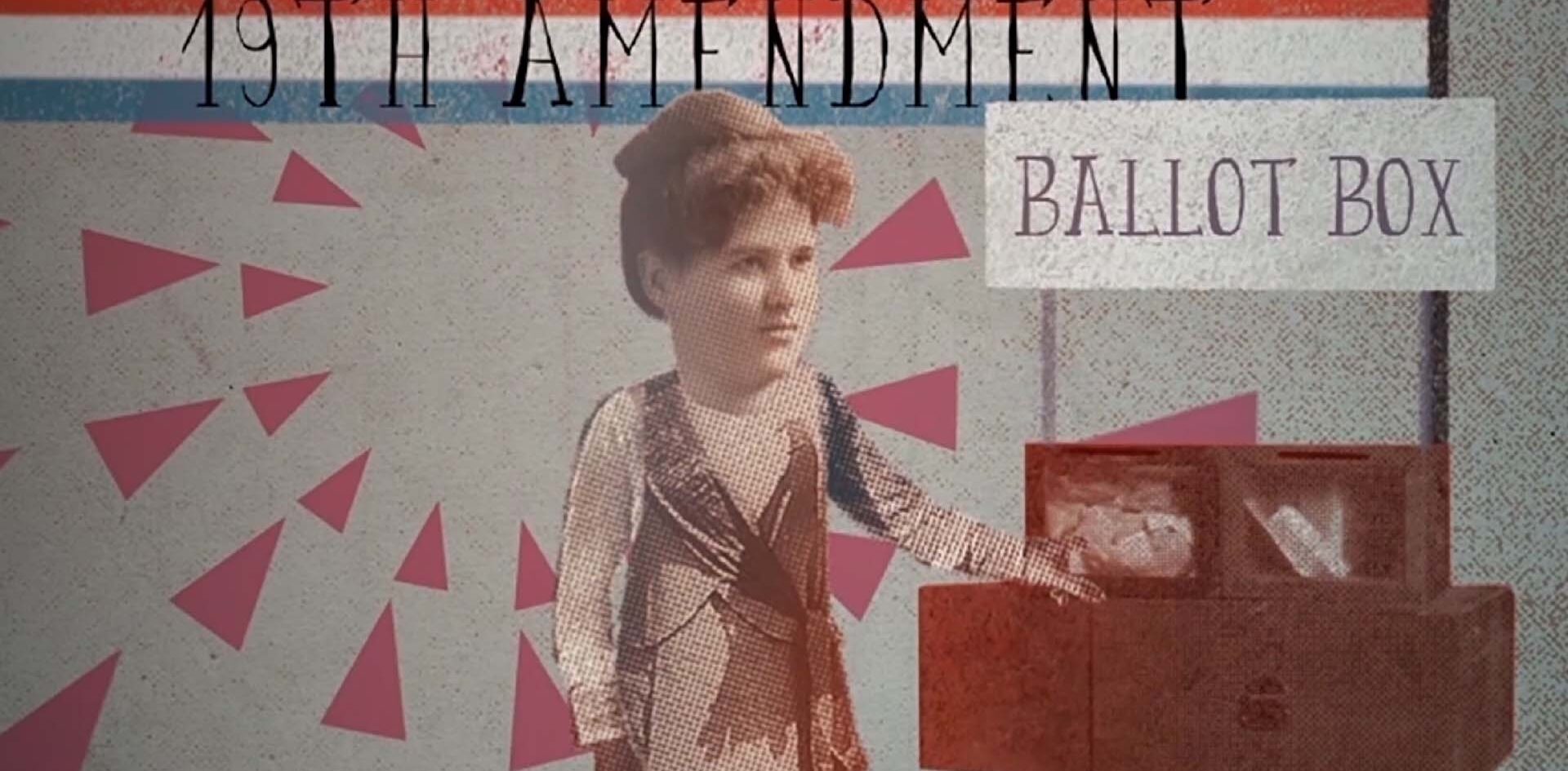 Illustrated collage that serves as the video thumbnail for the Belle Case La Follette video