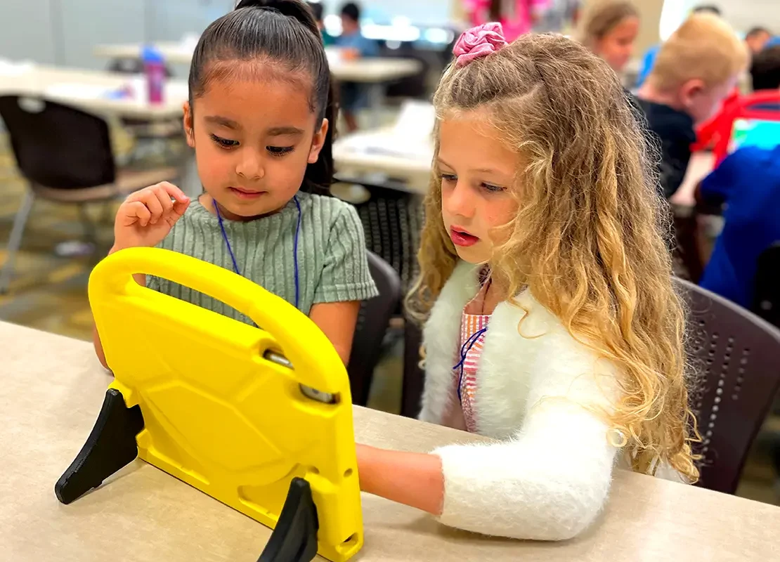 Children learning in a classroom